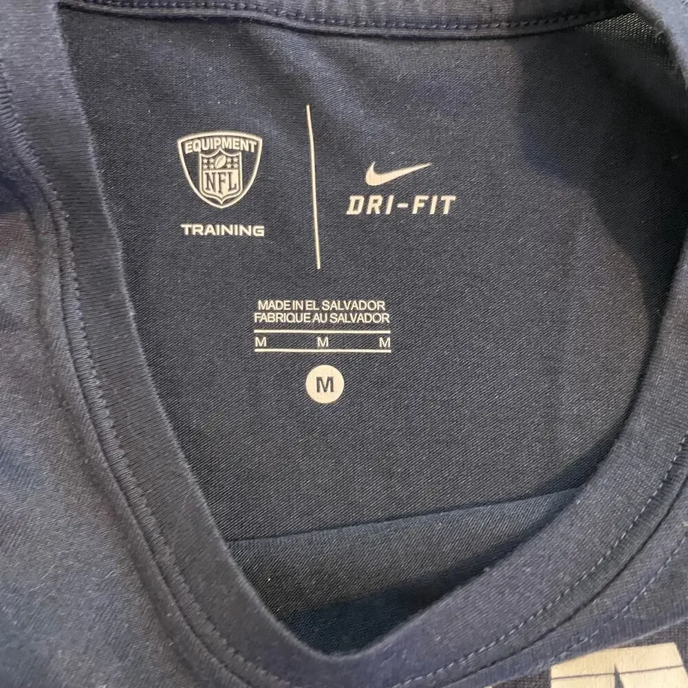 Nike NFL Houston Texans Navy blue dri fit sports team football tshirt boy Medium